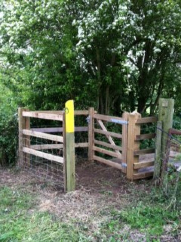 Gate, new gates on footpaths